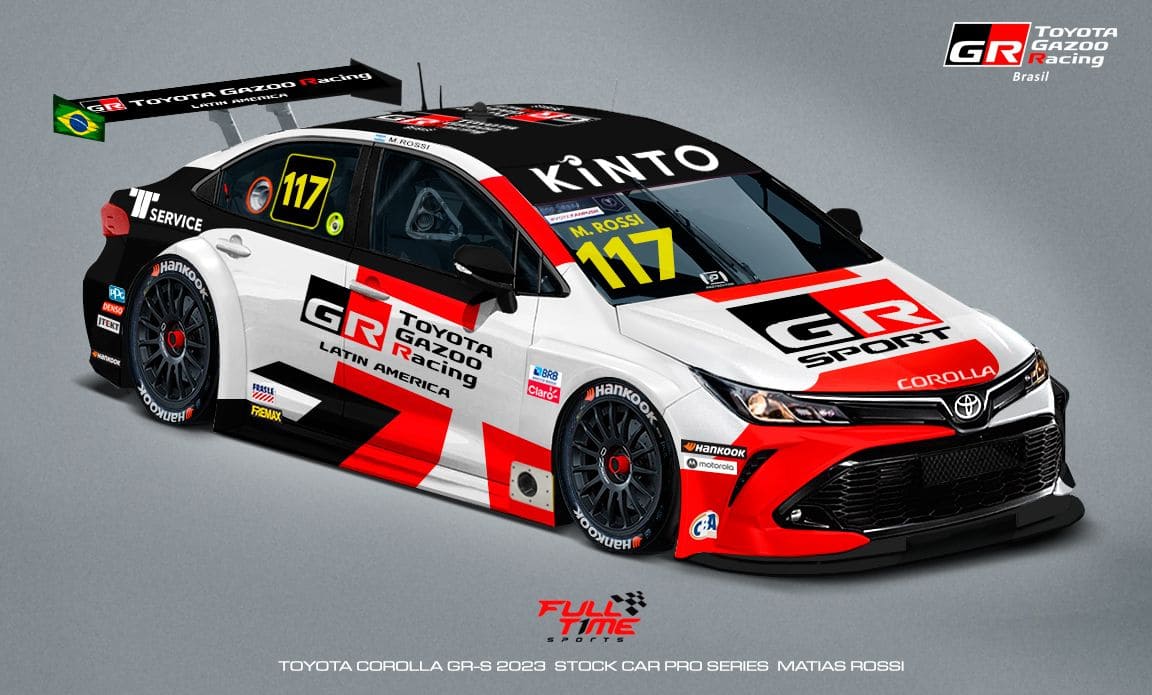 Nelsinho Piquet exibe Toyota Corolla para Stock Car em 2023 com